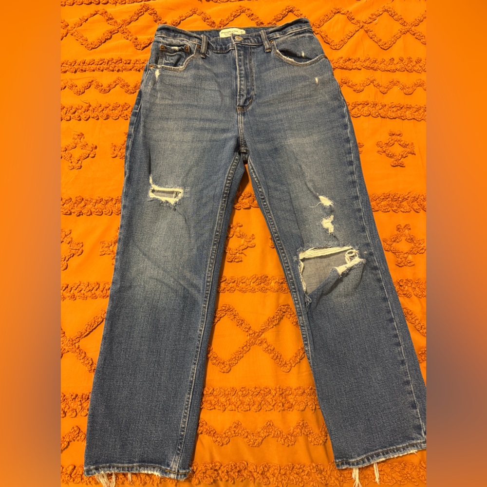 Abercrombie & Fitch Ankle Straight Ultra High Rise
